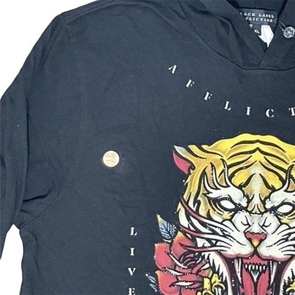 COPY - AFFLICTION BLACK MENS SCREAMING ALCHEMY STONE HOODIE - XL - NWOT - Picture 5 of 6